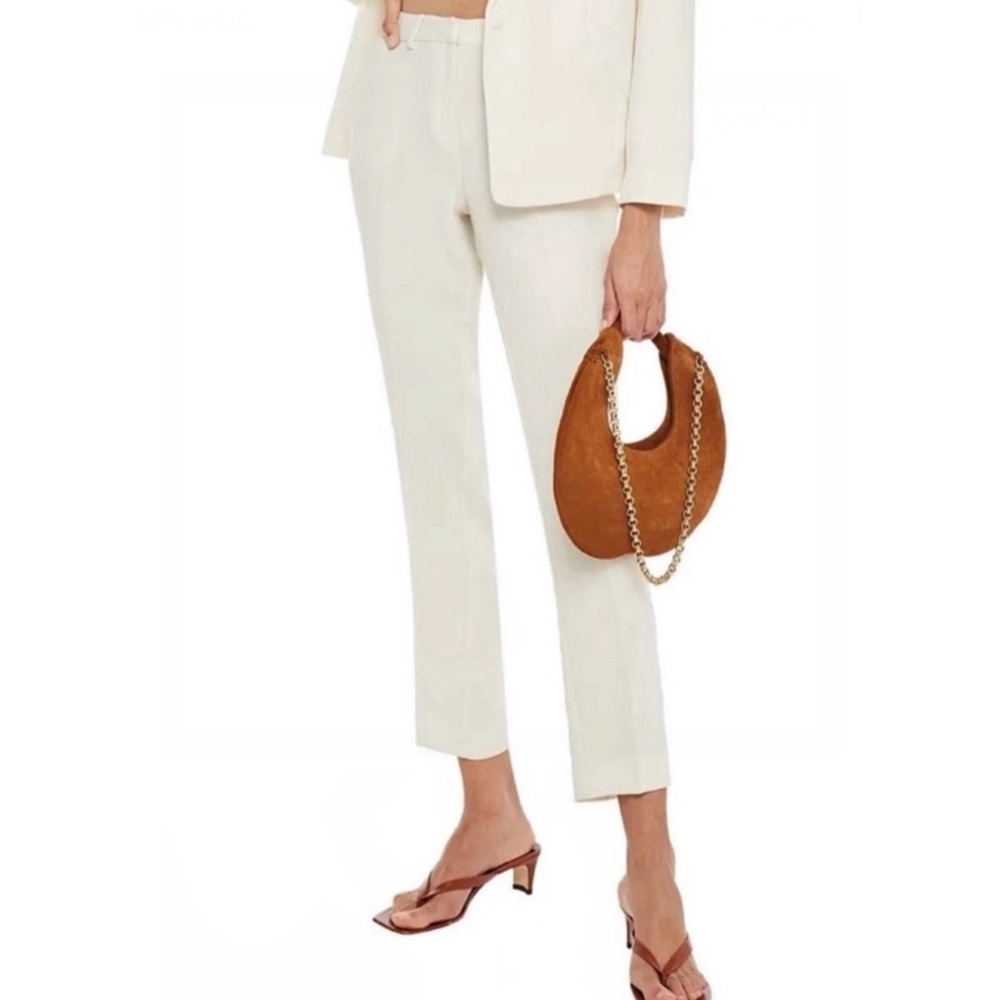NEW BA&SH BEIGE CROPPED SLIM LEG PANTS